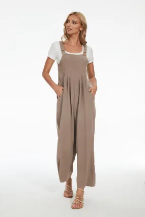 Plus Size Wide Leg Overalls Jumpsuit