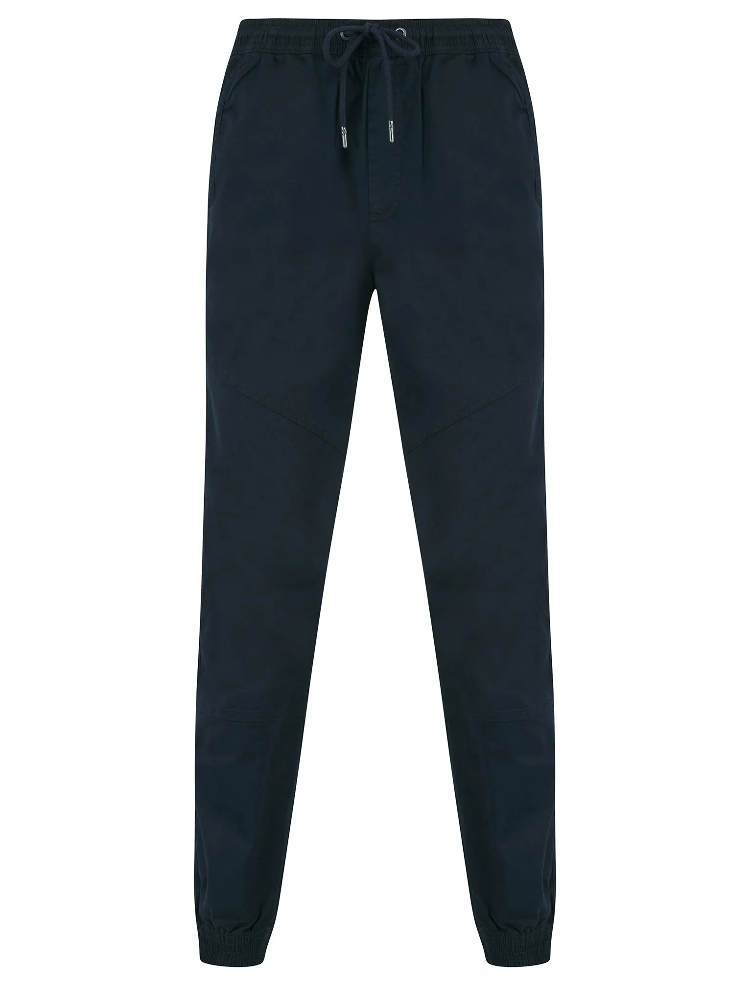 Portmany 2 Stretch Cotton Twill Cuffed Cargo Jogger Pants in Sky Captain Navy - Tokyo Laundry