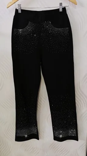 Premium Party wear high waist straight pant diamond with diamond work