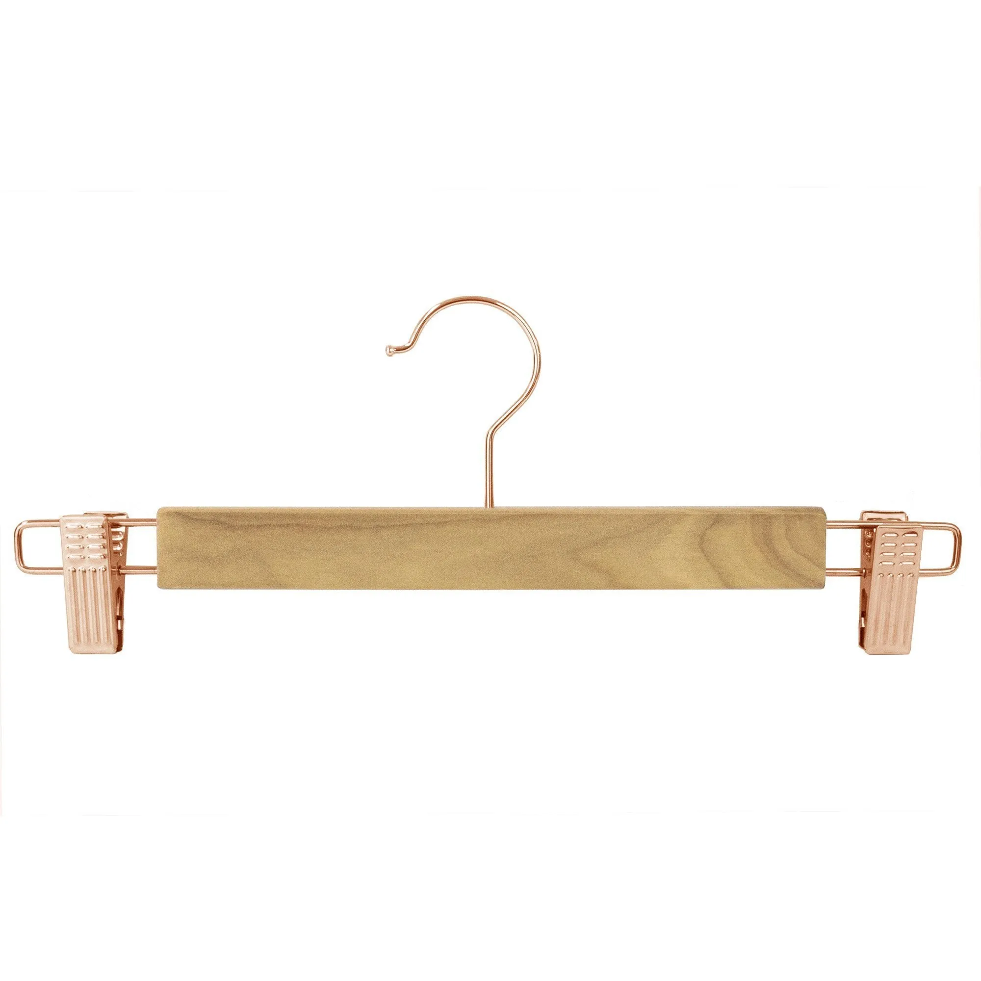 Premium Wood Skirt/Pant Hangers with Clips