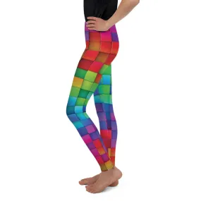 Rainbow Blocks Youth Leggings