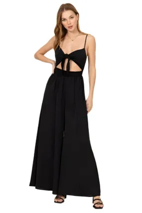 Remember Me Front Sash Cutout Jumpsuit