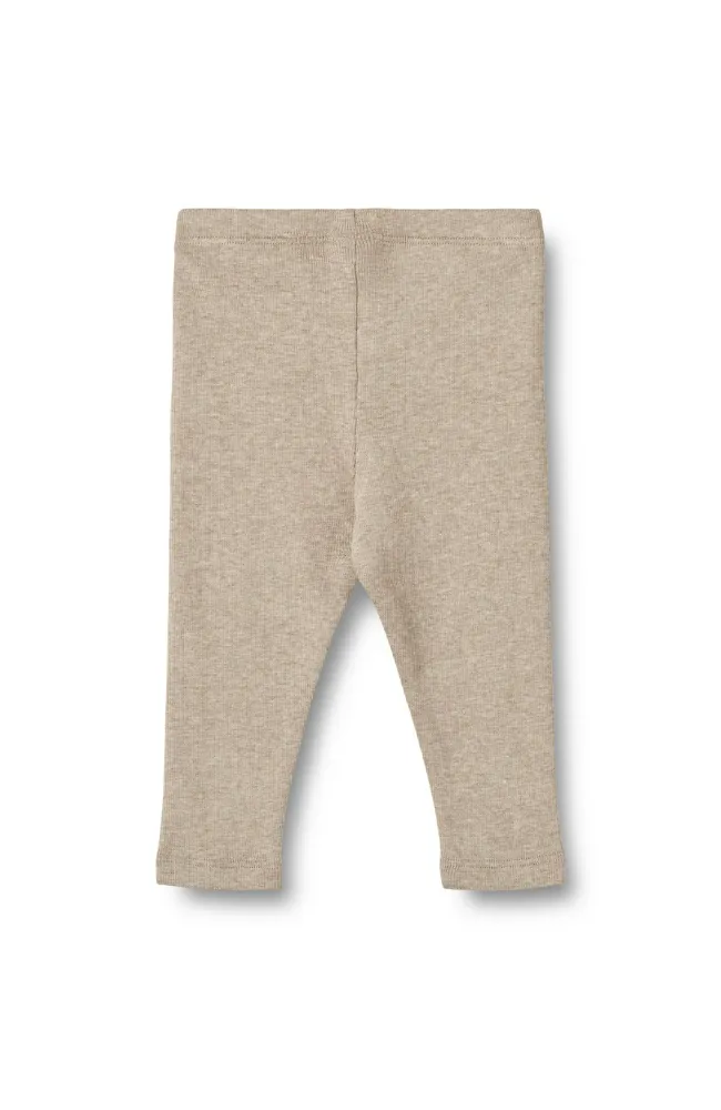 Rib Baby Leggings Maddy - Gravel Melange st.56-92