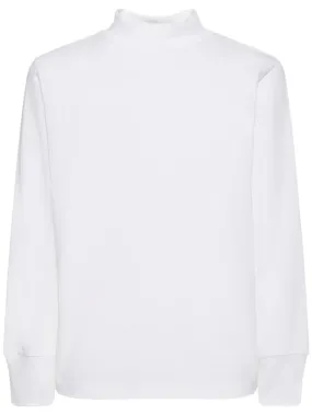 Sacai   Logo high neck l/s cotton t-shirt 