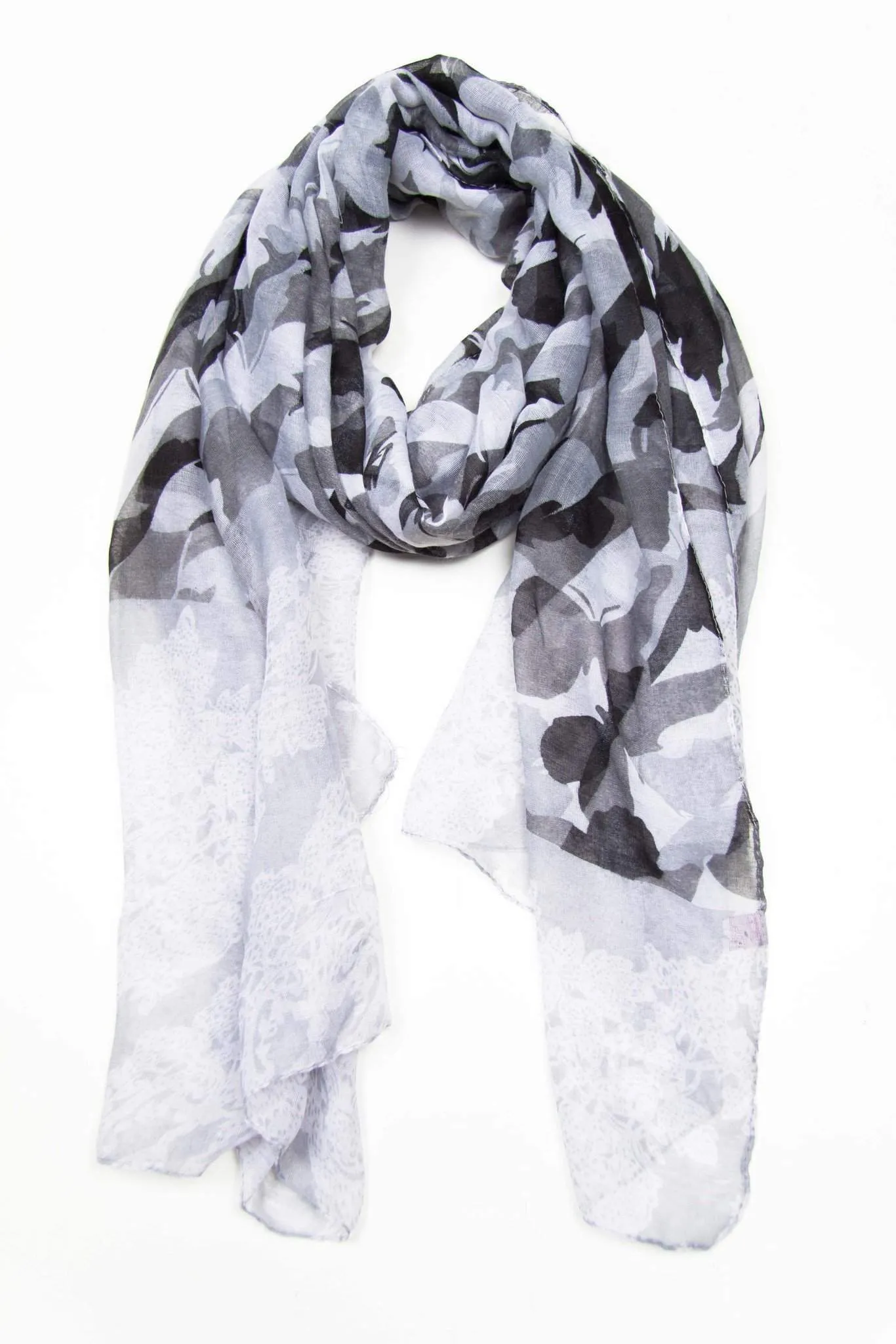 Scarf / Grey & White / Unisex