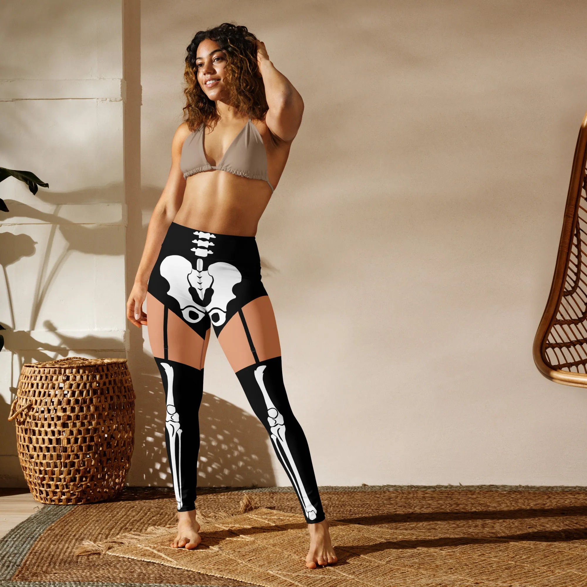 Skeleton Shorts Yoga Leggings
