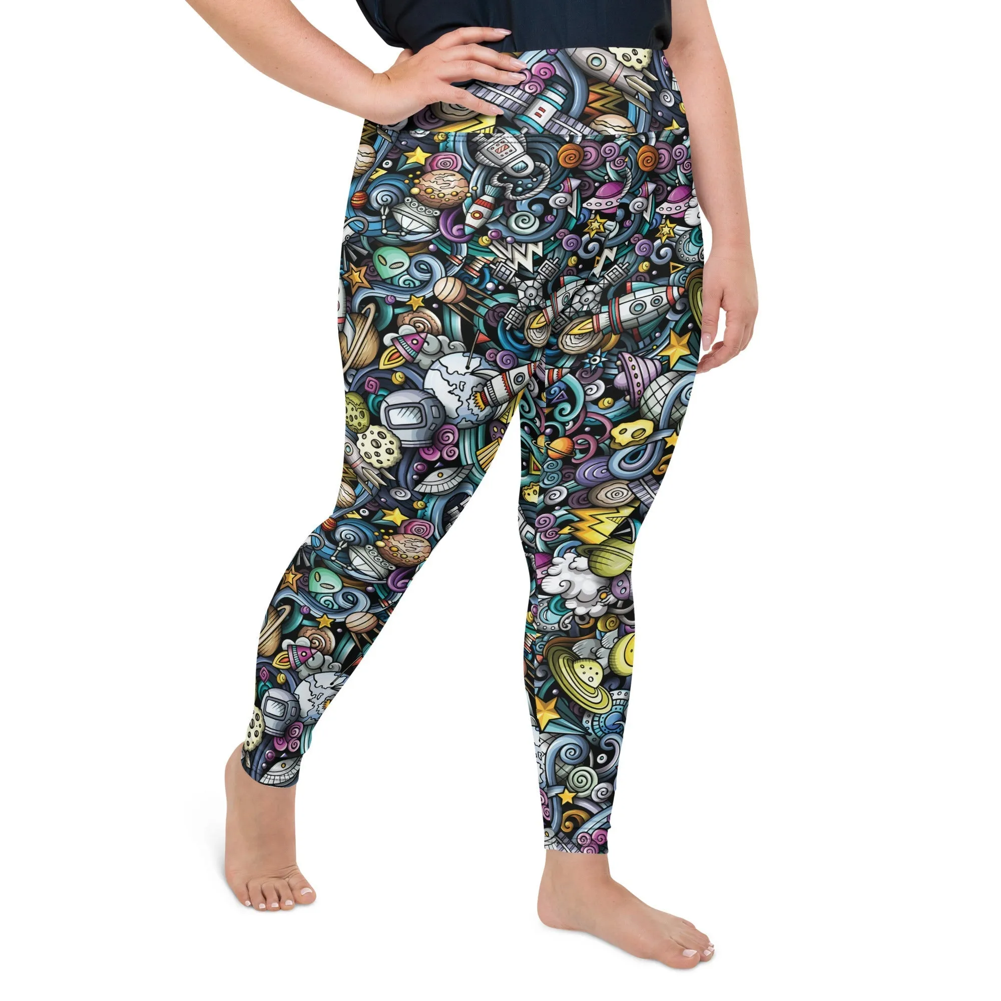 Space Travel Plus Size Leggings