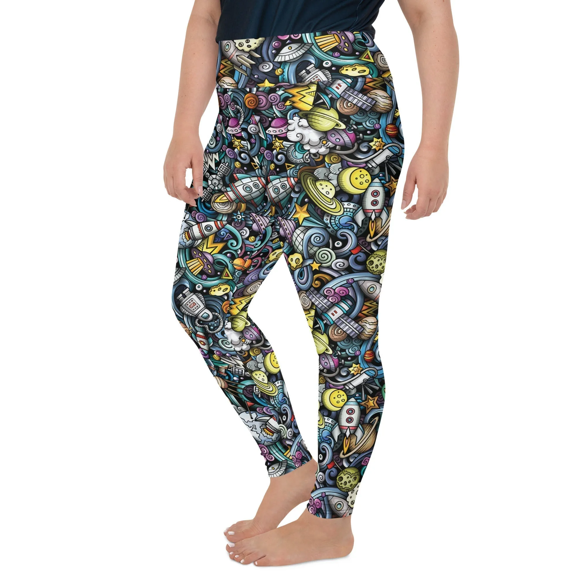 Space Travel Plus Size Leggings