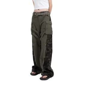 Spliced Tactical Camo Cargo Pants