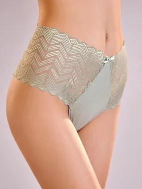 Striped High Waist Tanga with laces sides design