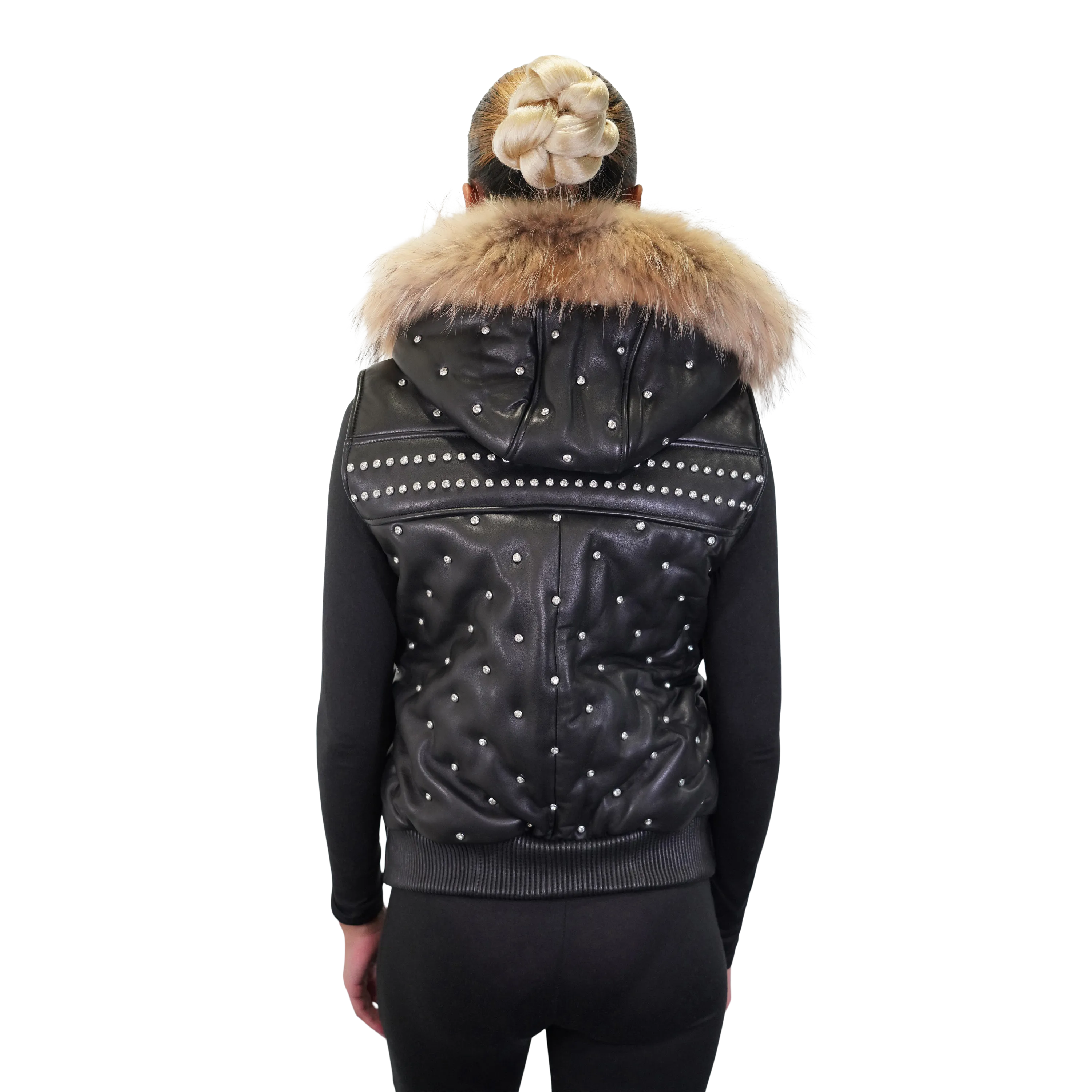 Studded Sophistication Leather Vest