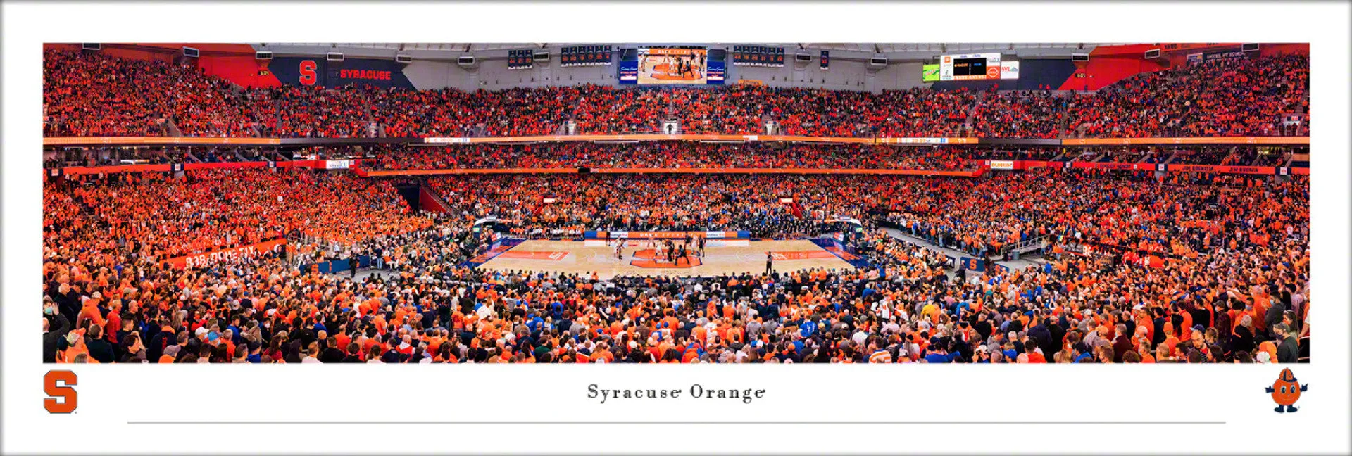 Syracuse Orange Basketball Carrier Dome Game Night Panoramic Poster - Blakeway Worldwide