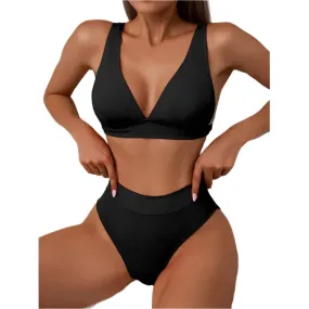 TEEK - High Waist Plunging High Cut Bikini