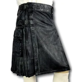 The Cliù Kilt- Waxed Leather Kilt