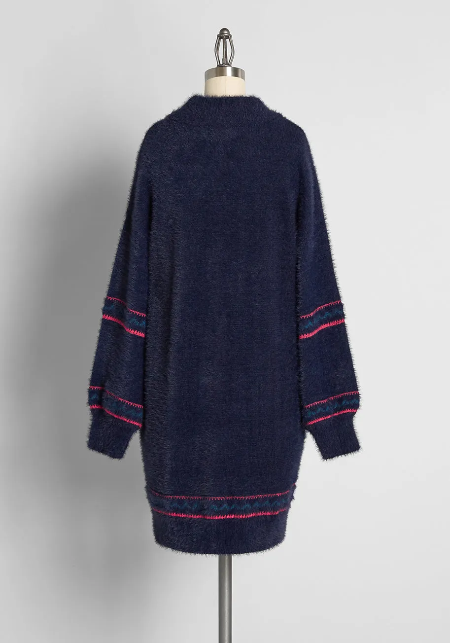 The Snuggle Is Real Fair Isle Sweater Dress