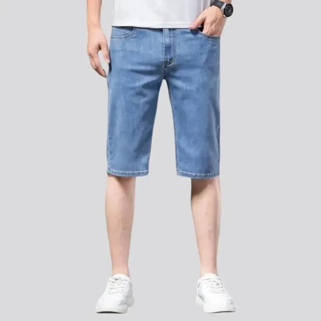 Thin denim shorts
 for men