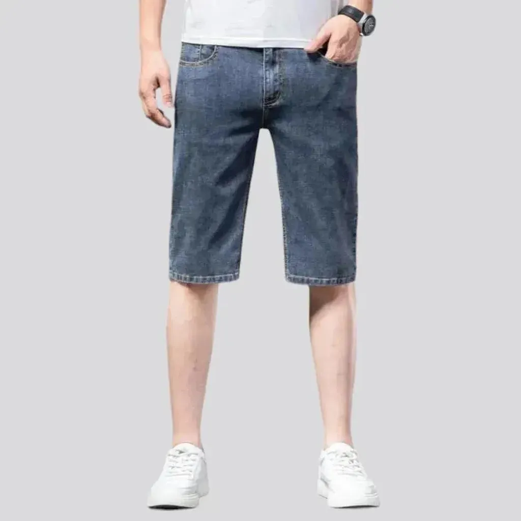 Thin denim shorts
 for men