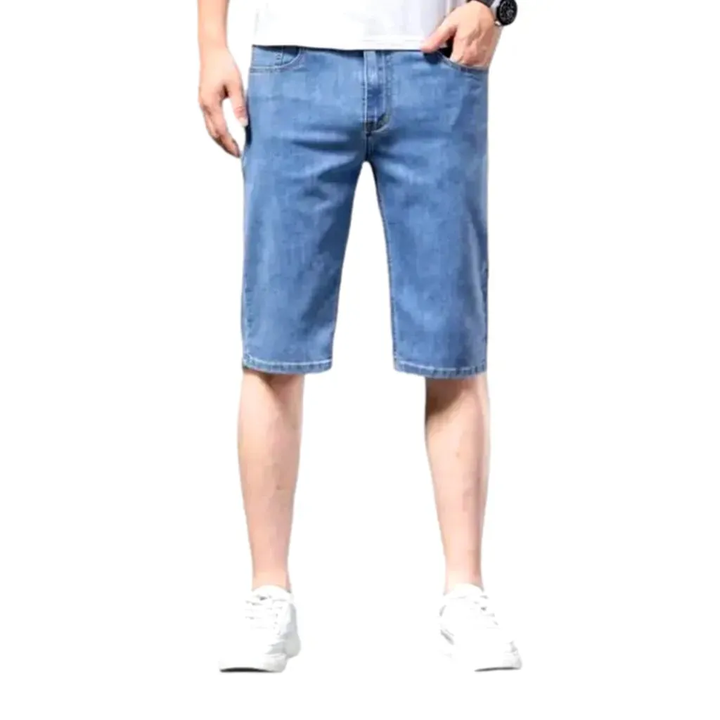 Thin denim shorts
 for men