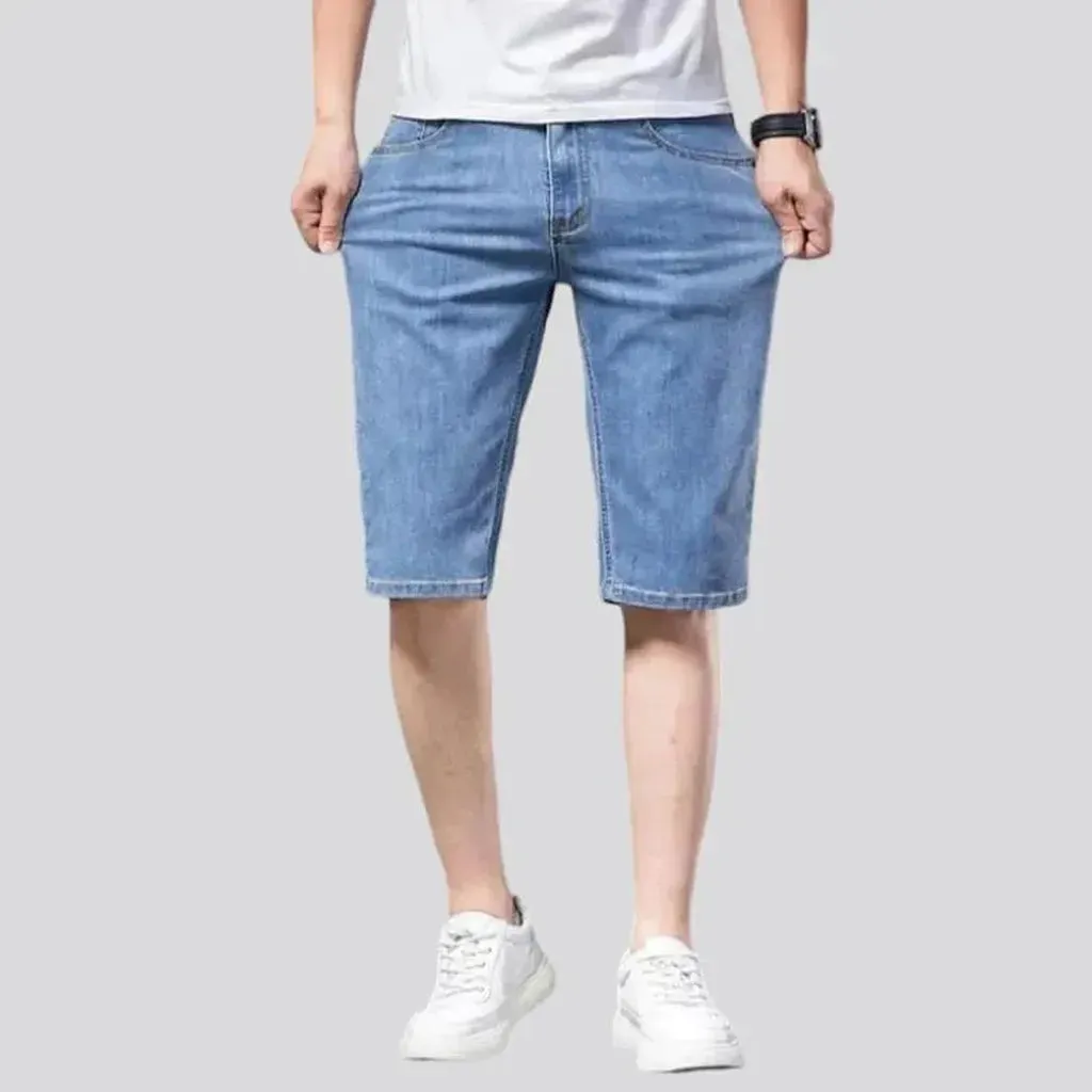 Thin denim shorts
 for men