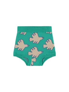 Tiny Cottons   Intarsia doves cotton knit diaper cover 