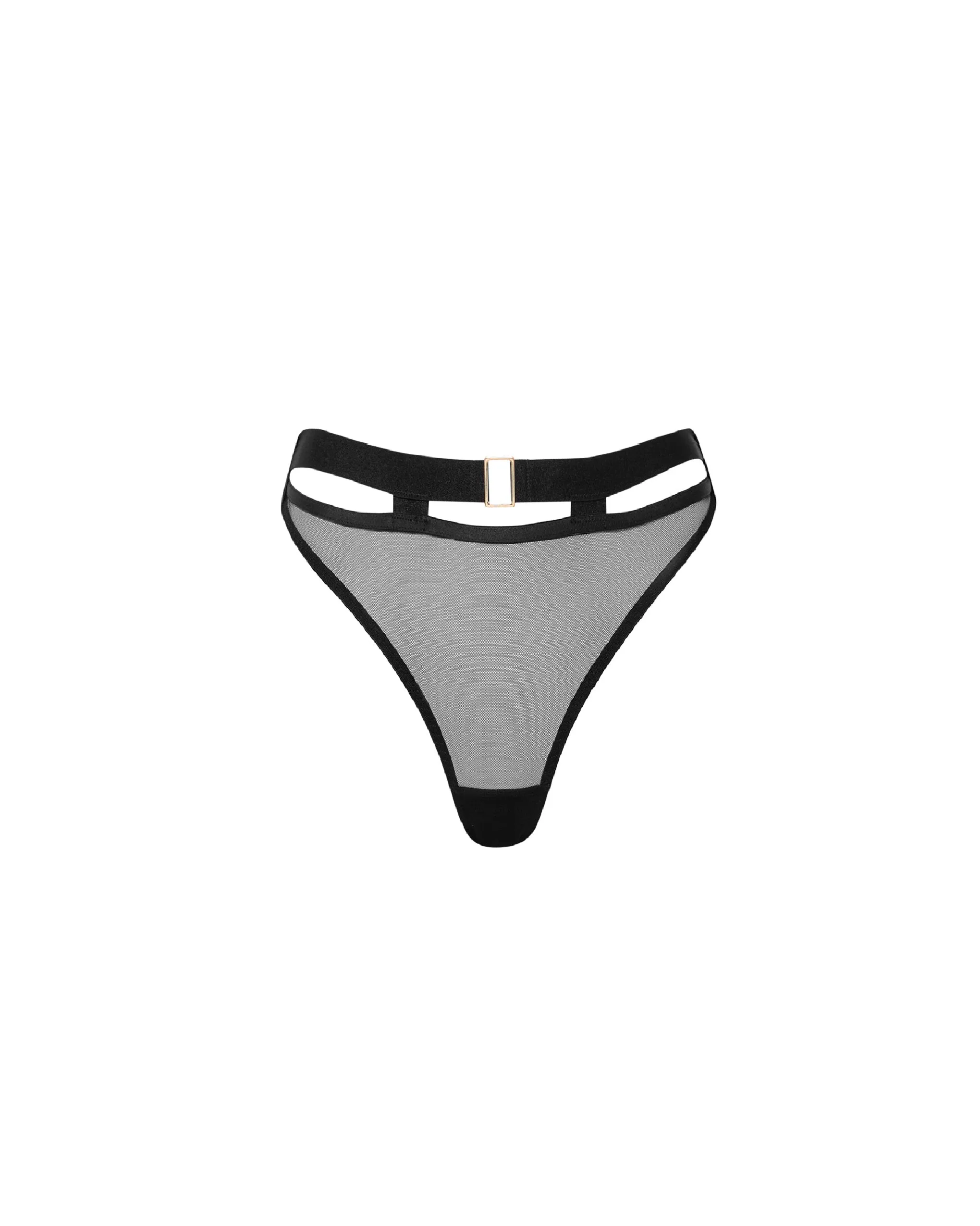 Trinity High-Waist Thong Black