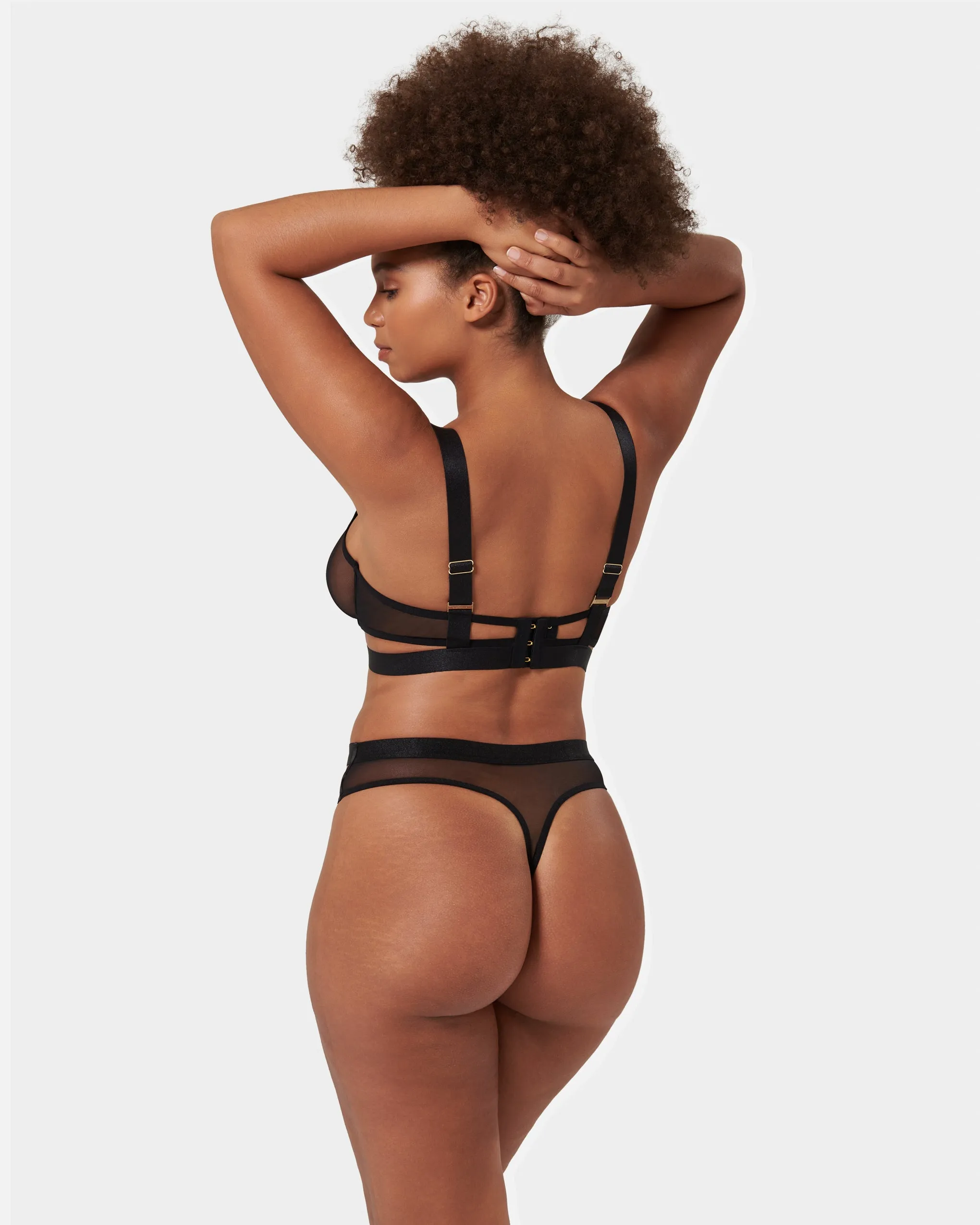 Trinity High-Waist Thong Black