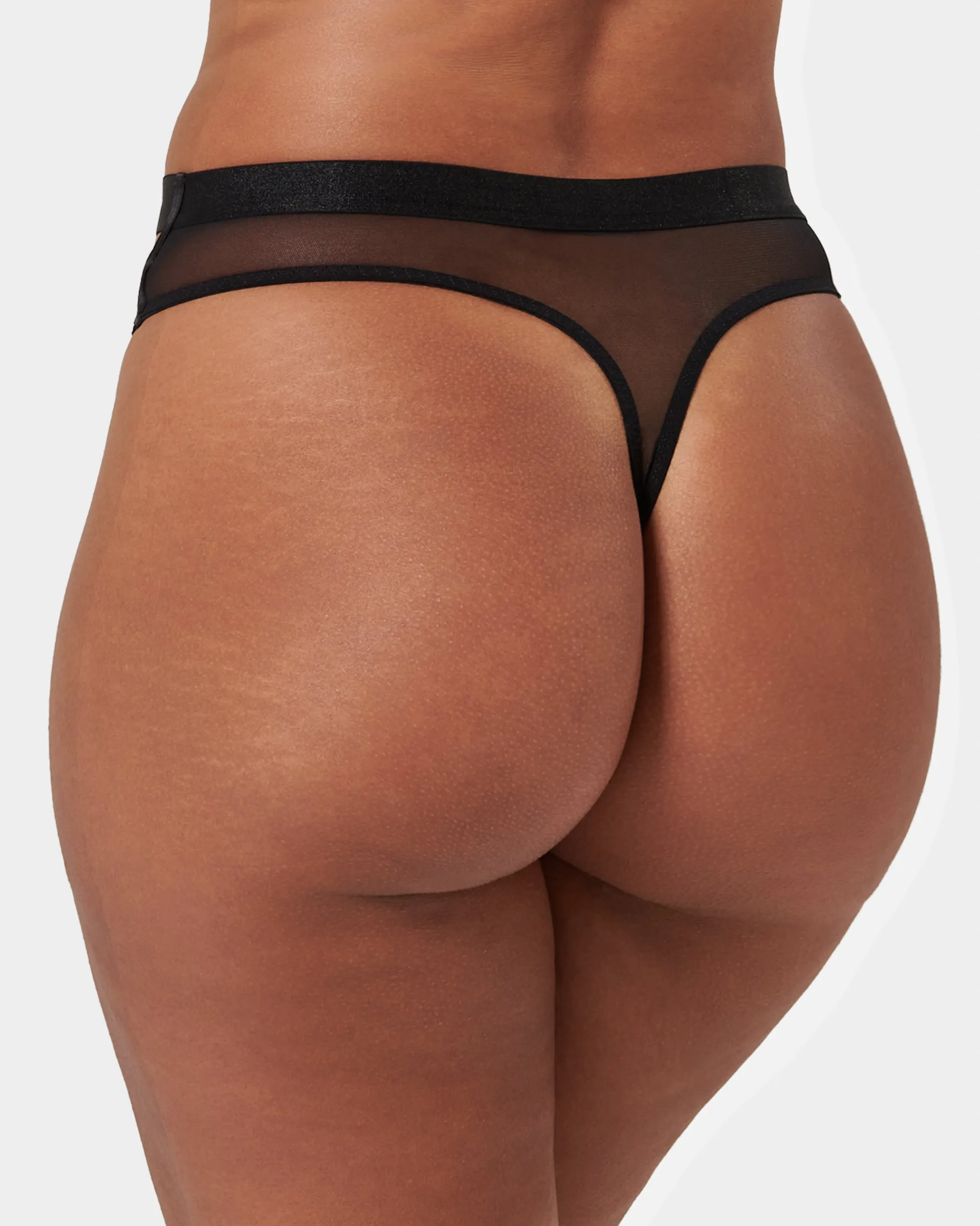 Trinity High-Waist Thong Black