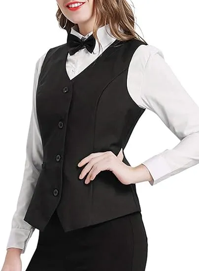 V-Neck Slim Fit Office Bottoned Dressy Suit Vest Waistcoats