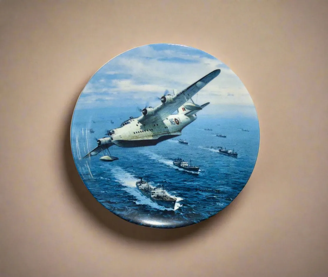 Wedgwood Sunderland Soaring High Commemorative Collector's Aircraft Plate Number 6061A