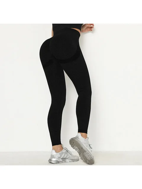 Wjczt Women Sports Seamless Pants Gym Female Clothes Stretchy High Waist Exercise Fitness Leggings Bubble Butt Activewear Pants