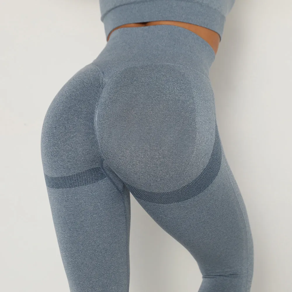 Wjczt Women Sports Seamless Pants Gym Female Clothes Stretchy High Waist Exercise Fitness Leggings Bubble Butt Activewear Pants