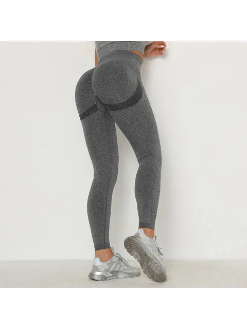 Wjczt Women Sports Seamless Pants Gym Female Clothes Stretchy High Waist Exercise Fitness Leggings Bubble Butt Activewear Pants