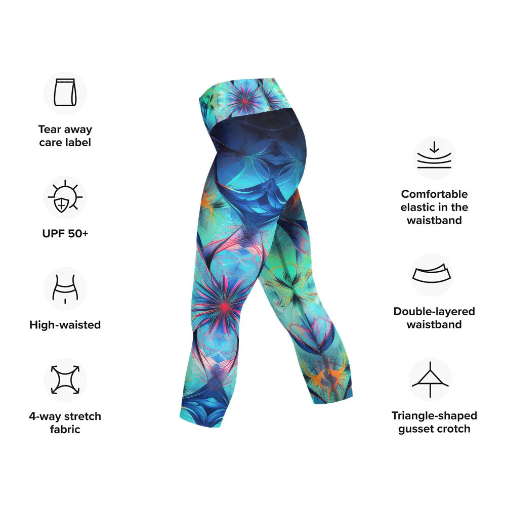 Yoga Capri Leggings Fractal Beauty