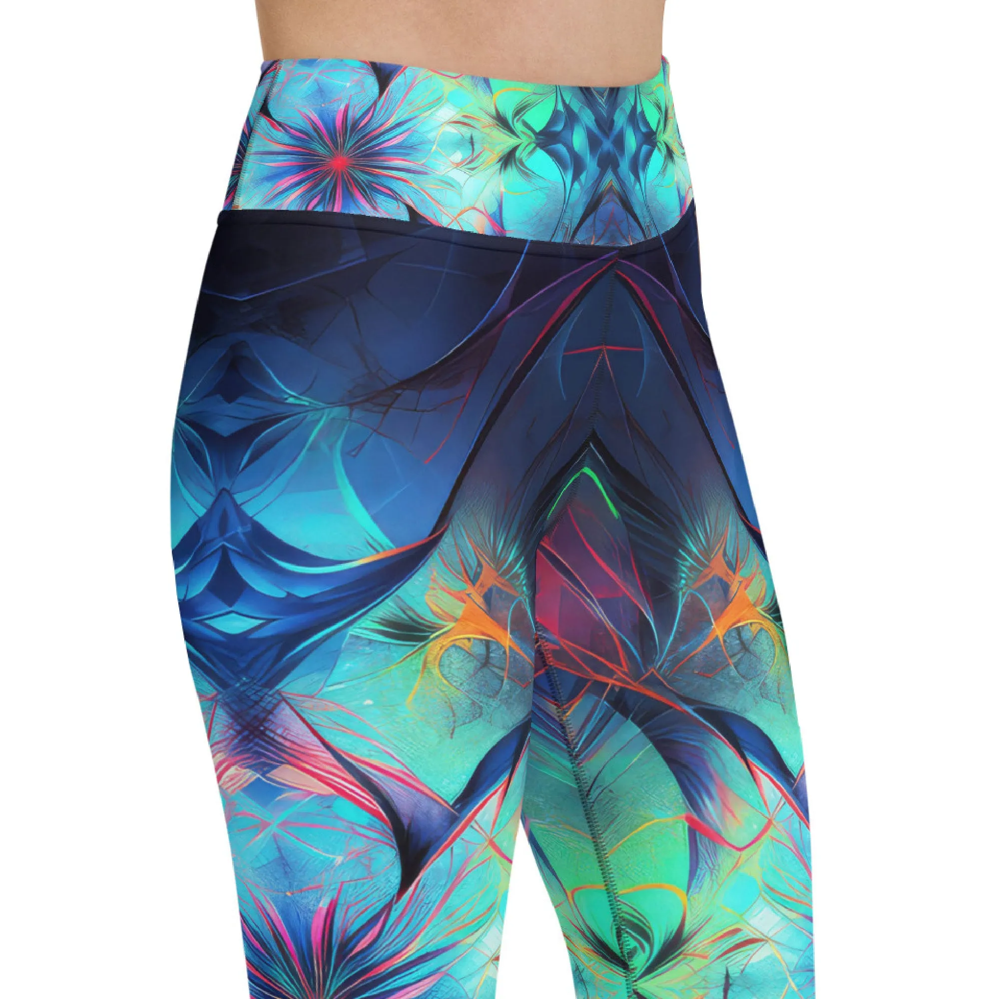 Yoga Capri Leggings Fractal Beauty